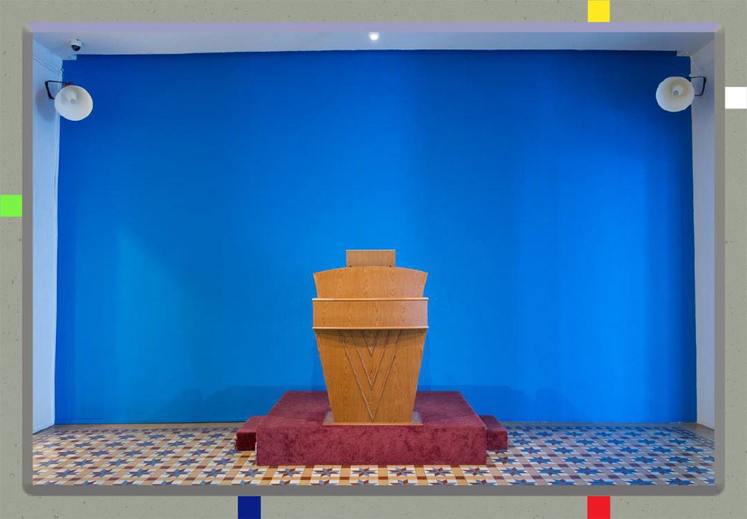 'Conducting Memories' (2013) was originally installed as a school assembly rostrum in SAM.