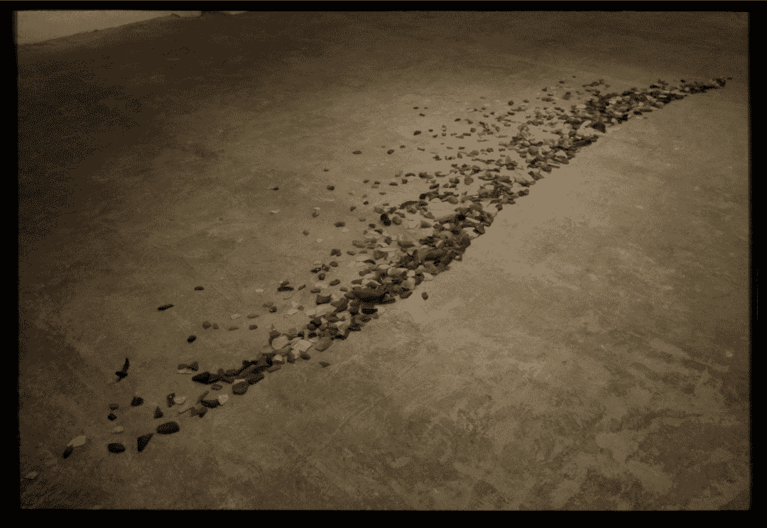 Fig. 2. Simryn Gill. 'Washed Up'. 1993–1995. Exhibition view at 'Here Not There', 6–28 August 1993, Institute of Modern Art, Meanjin, Australia. © Simryn Gill.